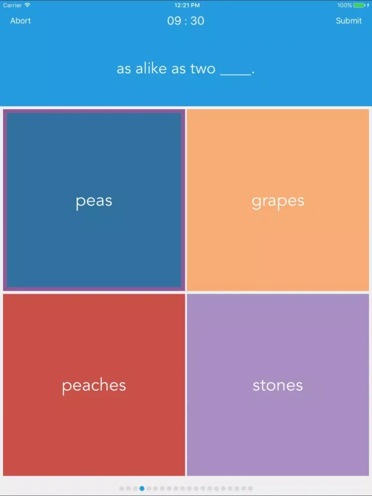 Capturas de pantalla de One Fourth English Test - JOE-Learning iPad 