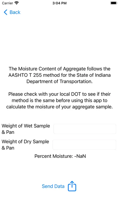 Moisture Content of Soil & Agg Screenshots
