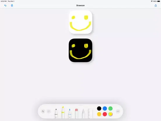 Capturas de tela do Drawcon iPad 