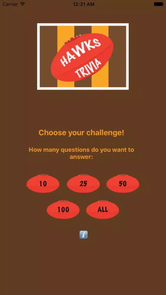 AFL Trivia - Hawthorn Hawks Screenshots