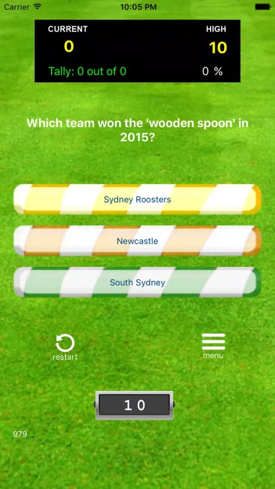 Oz Trivia - NRL Screenshots