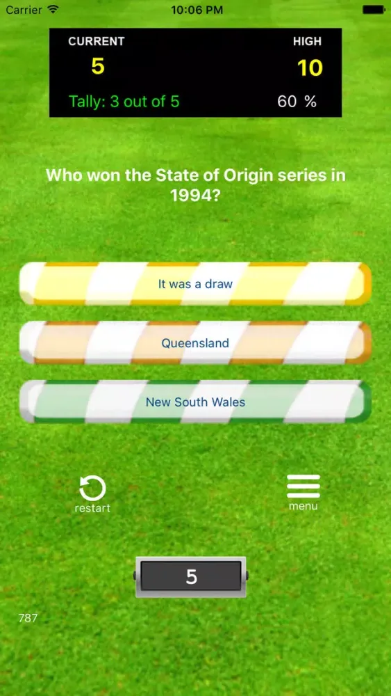 Oz Trivia - NRL Screenshots