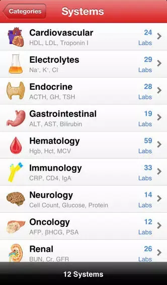Pocket Lab Values 스크린샷