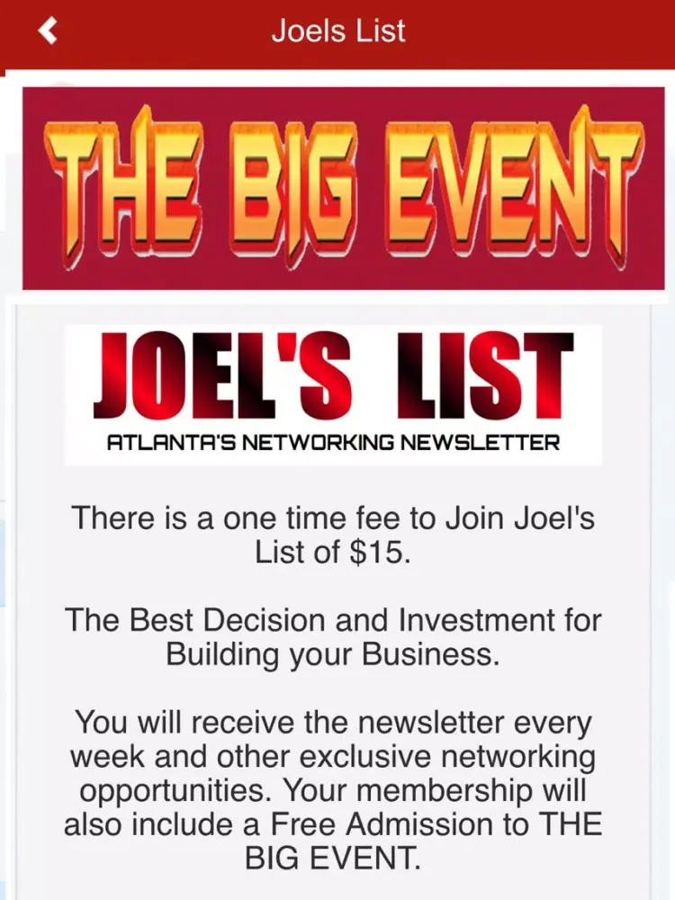 The Big Event Atl iPad  スクリーンショット