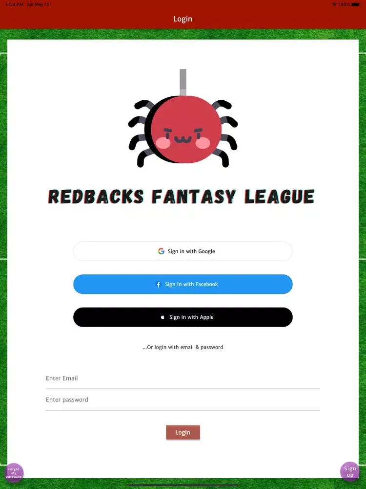Redbacks Fantasy League iPad 應用截圖