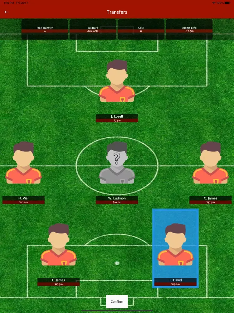 Redbacks Fantasy League iPad 應用截圖
