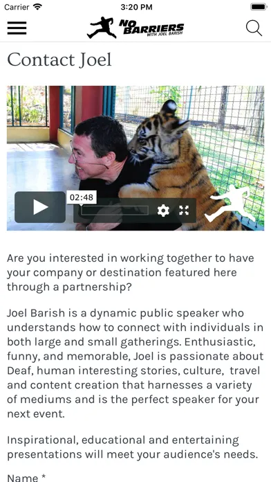 Zrzuty ekranu No Barriers with Joel Barish