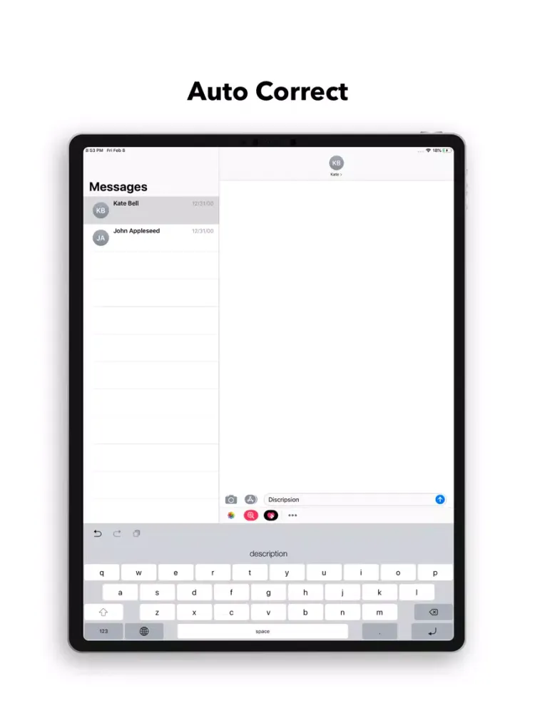 Capturas de tela do Haptic Feedback Keyboard iPad 