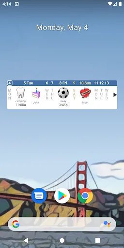 Capturas de tela do Blik Calendar Widget