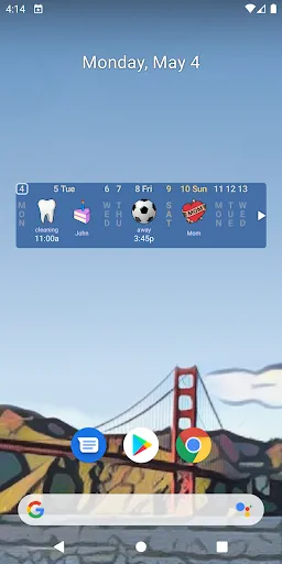 Capturas de tela do Blik Calendar Widget