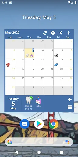 Capturas de tela do Blik Calendar Widget
