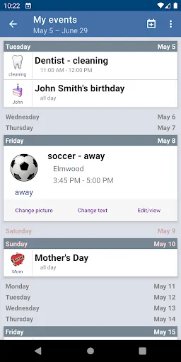 Capturas de tela do Blik Calendar Widget