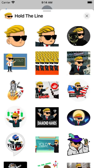 Hold the Line WSB Stickers スクリーンショット