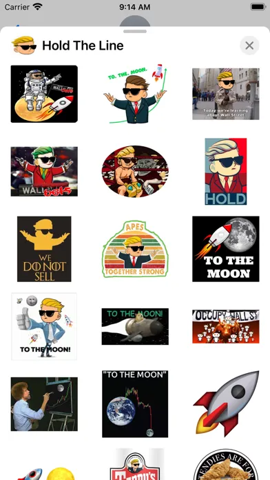 Hold the Line WSB Stickers スクリーンショット