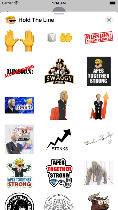 Hold the Line WSB Stickers スクリーンショット