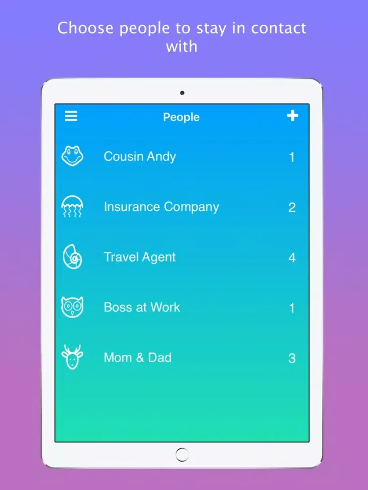 Contact - People Organizer iPad 應用截圖