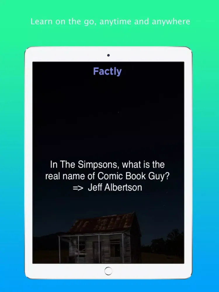 Capturas de tela do Factly - Daily random facts iPad 