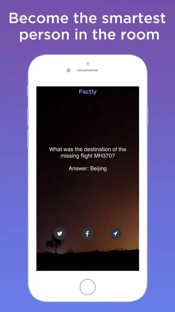 Capturas de tela do Factly - Daily random facts