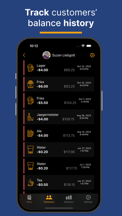 BarTab: Running tabs made easy Screenshots