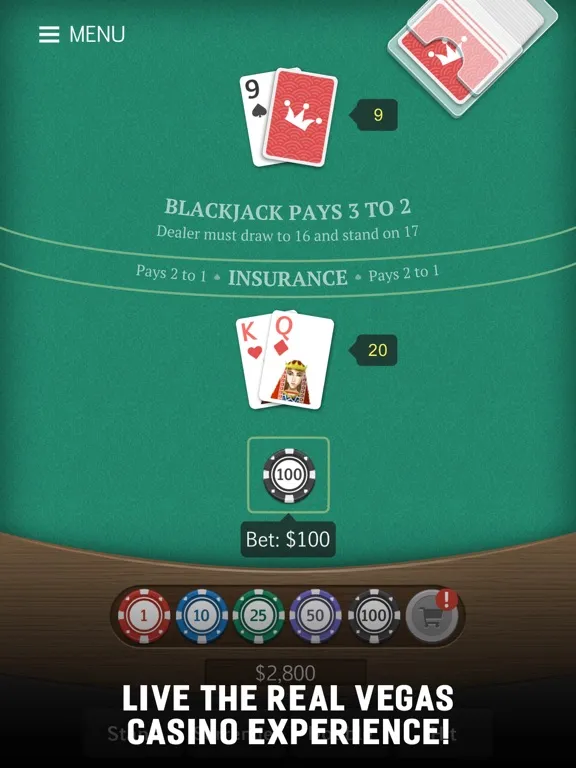 Tangkapan skrin Royal Blackjack Casino 21 iPad 