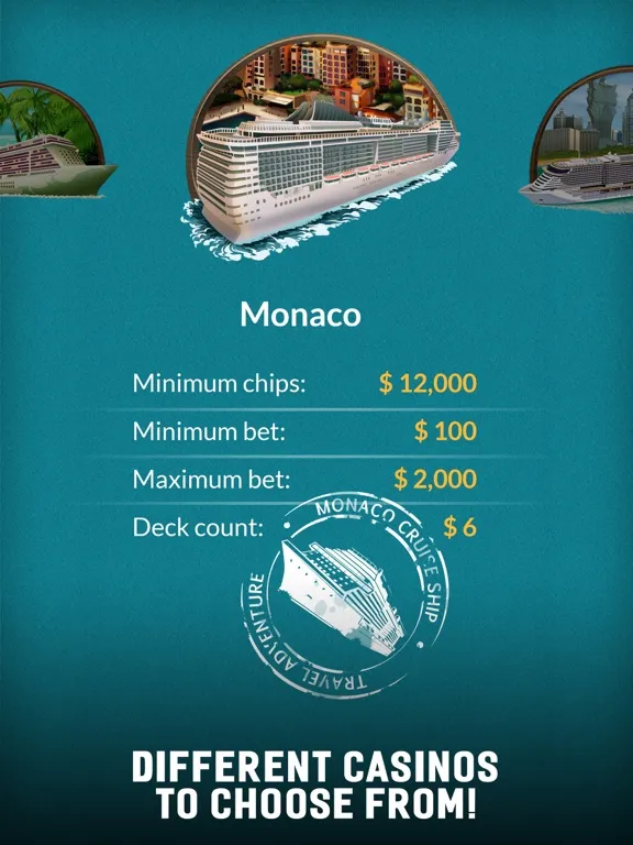 Tangkapan skrin Royal Blackjack Casino 21 iPad 