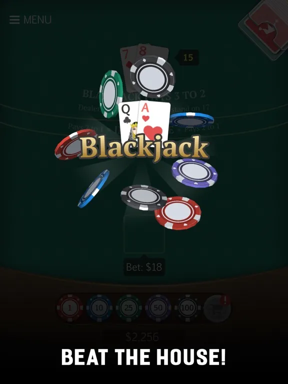 Tangkapan skrin Royal Blackjack Casino 21 iPad 