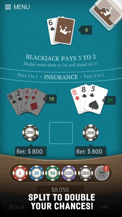 Tangkapan skrin Royal Blackjack Casino 21