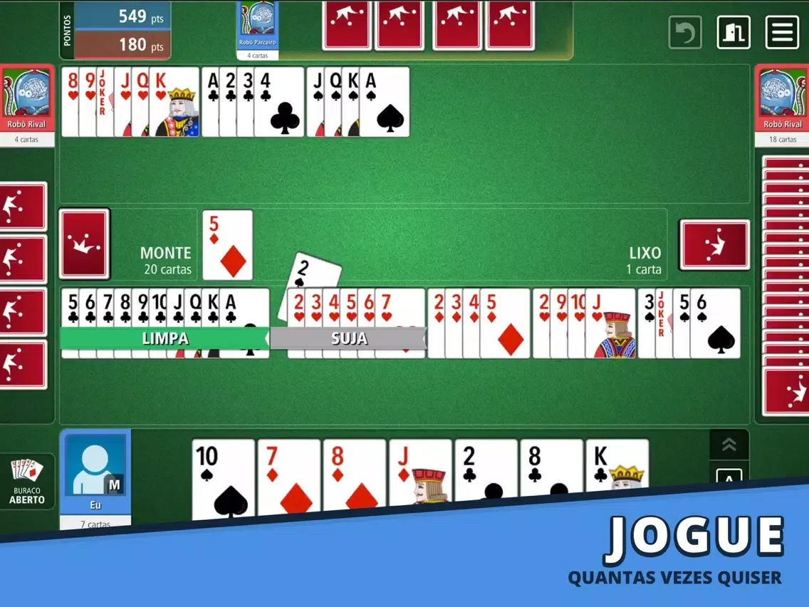 Ảnh chụp màn hình của Buraco Jogatina: Jogue Cartas iPad 