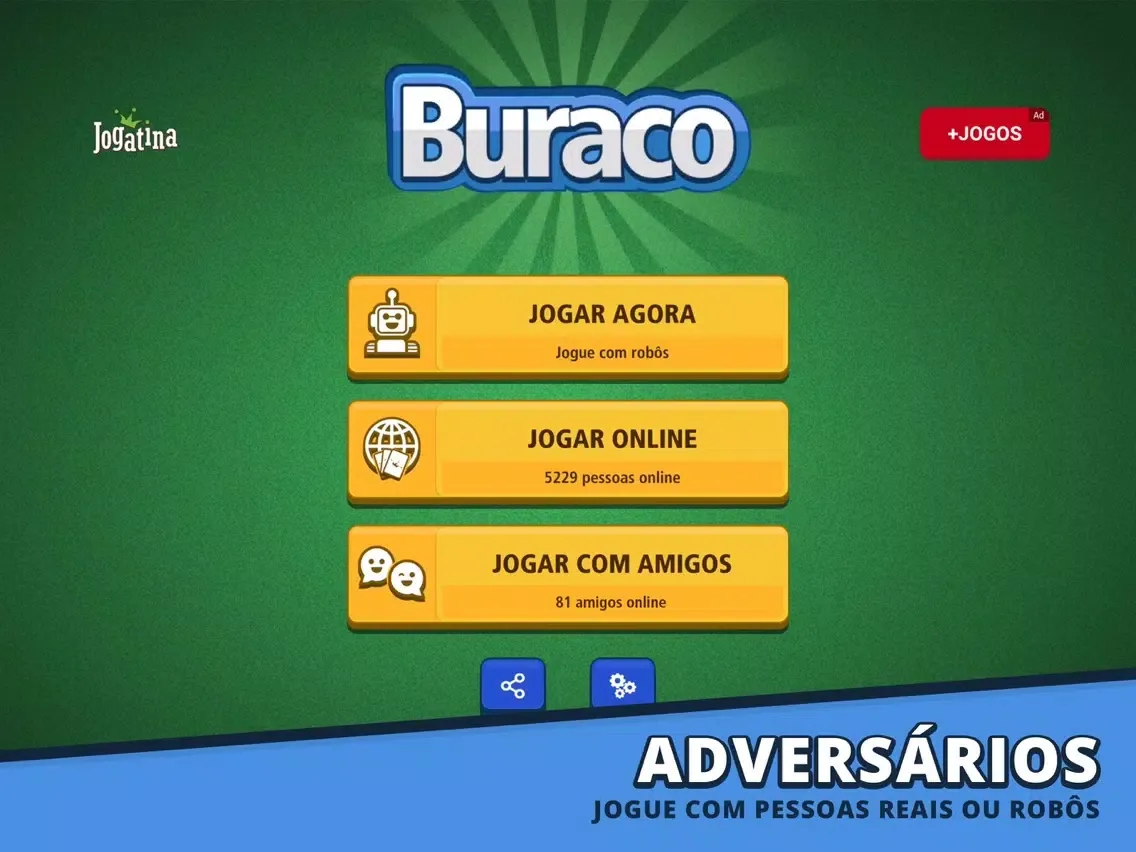 Ảnh chụp màn hình của Buraco Jogatina: Jogue Cartas iPad 