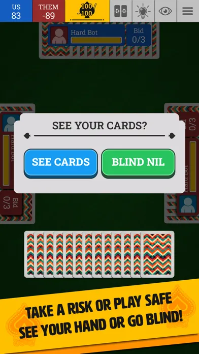 Ảnh chụp màn hình của Spades Trickster Game Jogatina