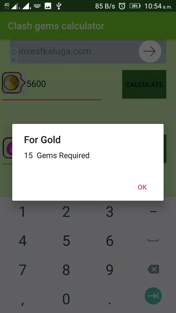 Zrzuty ekranu Clash Gems Calculator