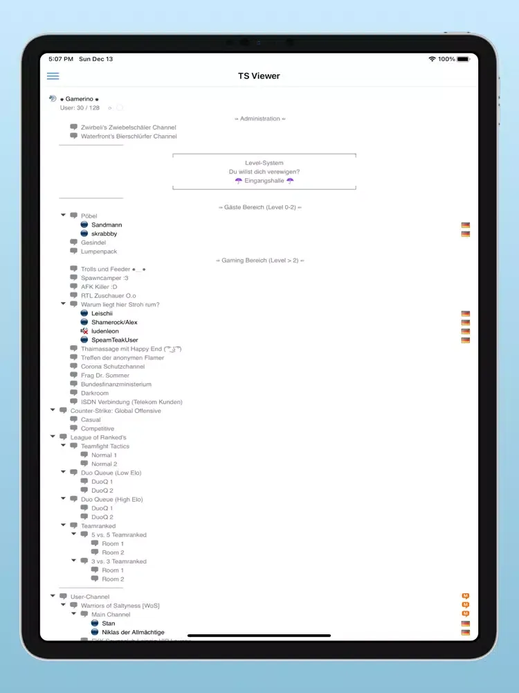 Zrzuty ekranu Gamerino iPad 