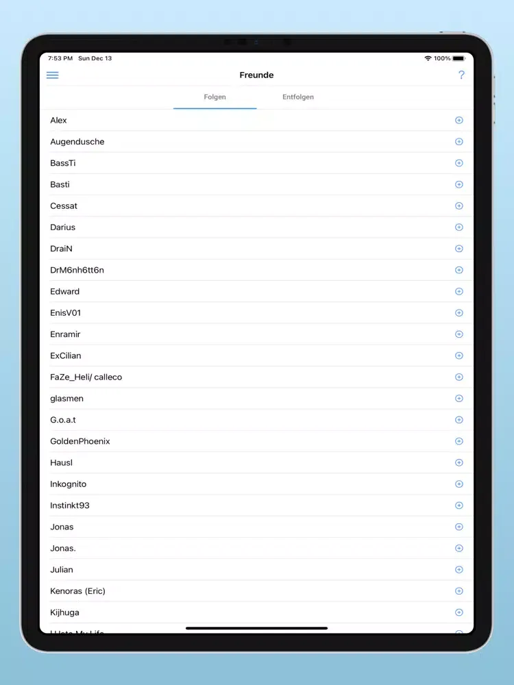 Zrzuty ekranu Gamerino iPad 