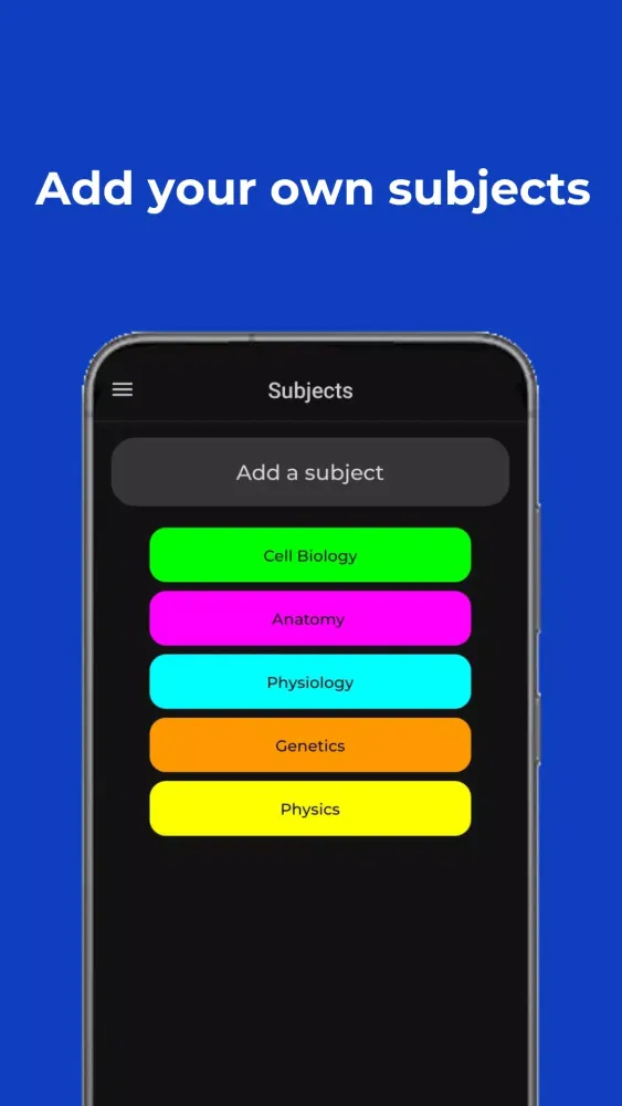 Spaced learning app スクリーンショット