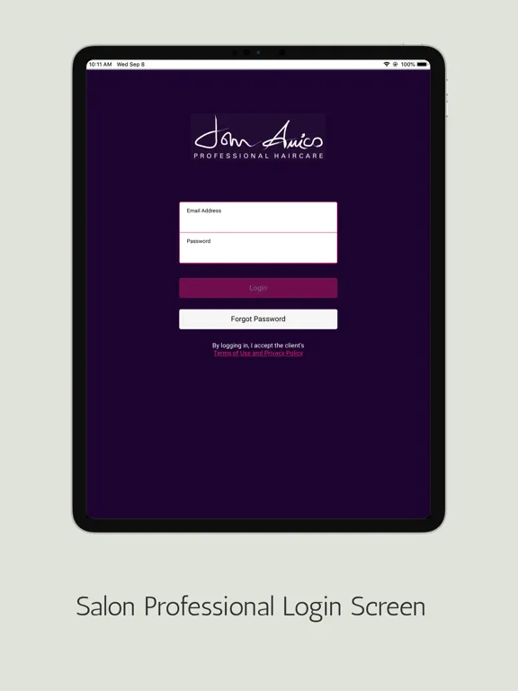 ภาพหน้าจอของ John Amico Haircare iPad 