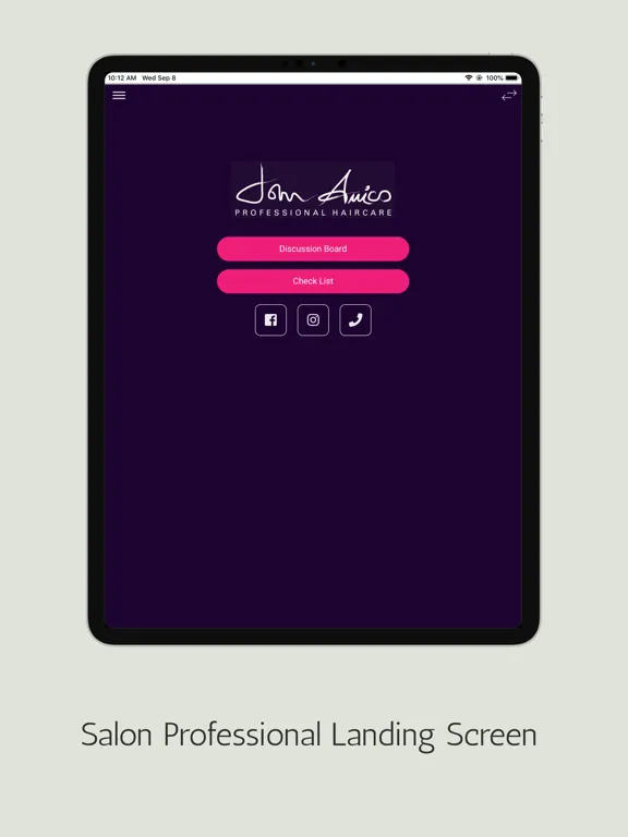 ภาพหน้าจอของ John Amico Haircare iPad 