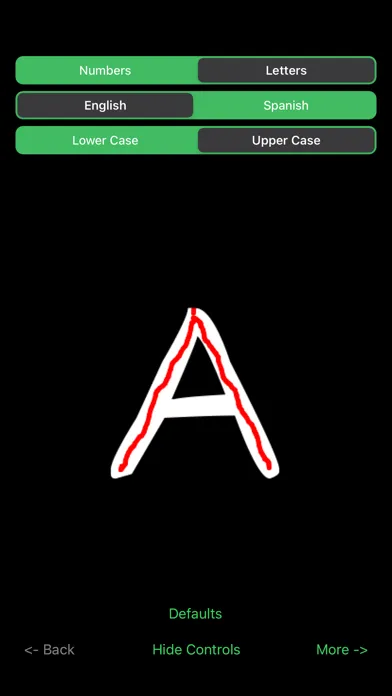 Zrzuty ekranu letterTrace