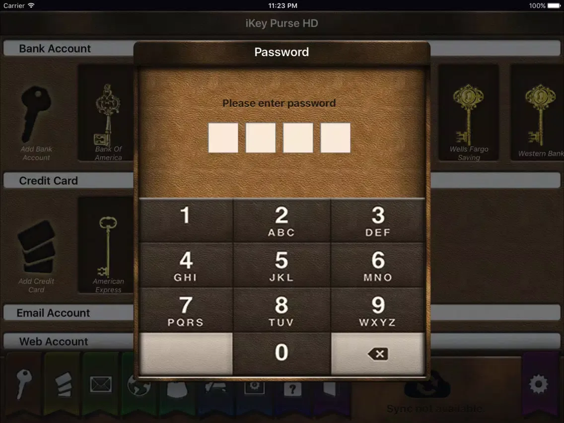 iKeyPurse HD Lite iPad  Screenshots