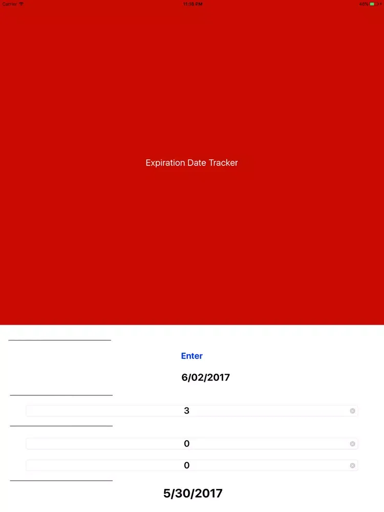 Capturas de tela do Expiration Date Tracker iPad 