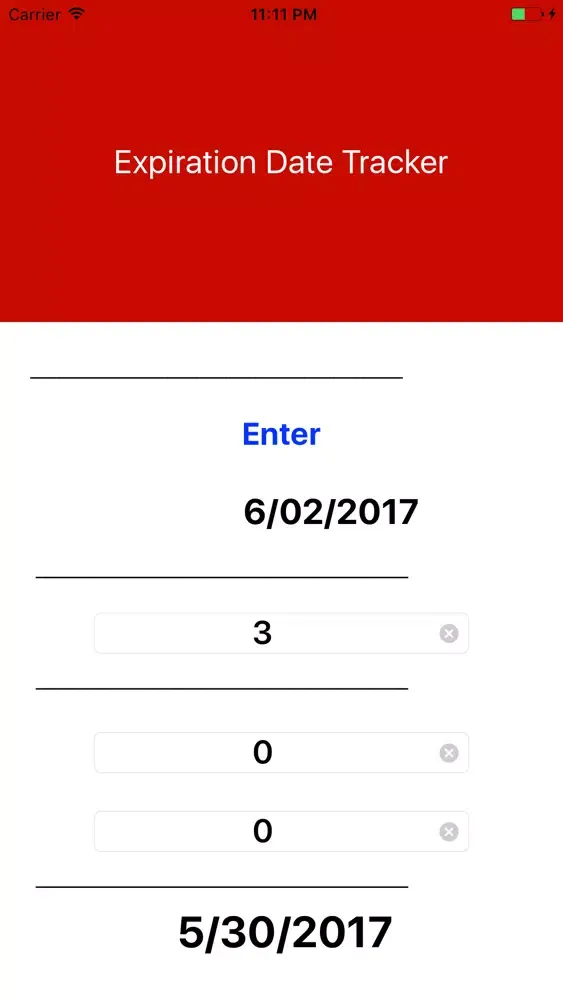 Capturas de tela do Expiration Date Tracker