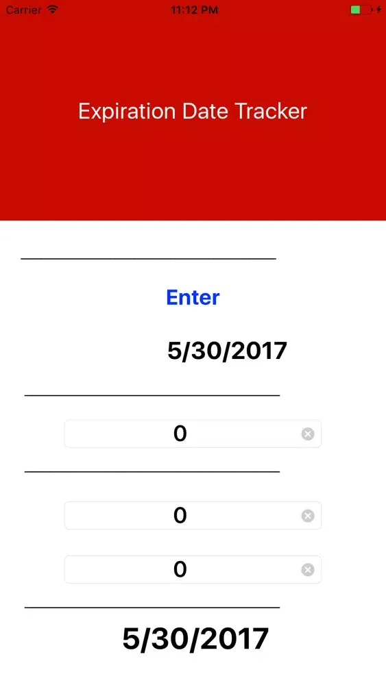 Capturas de tela do Expiration Date Tracker