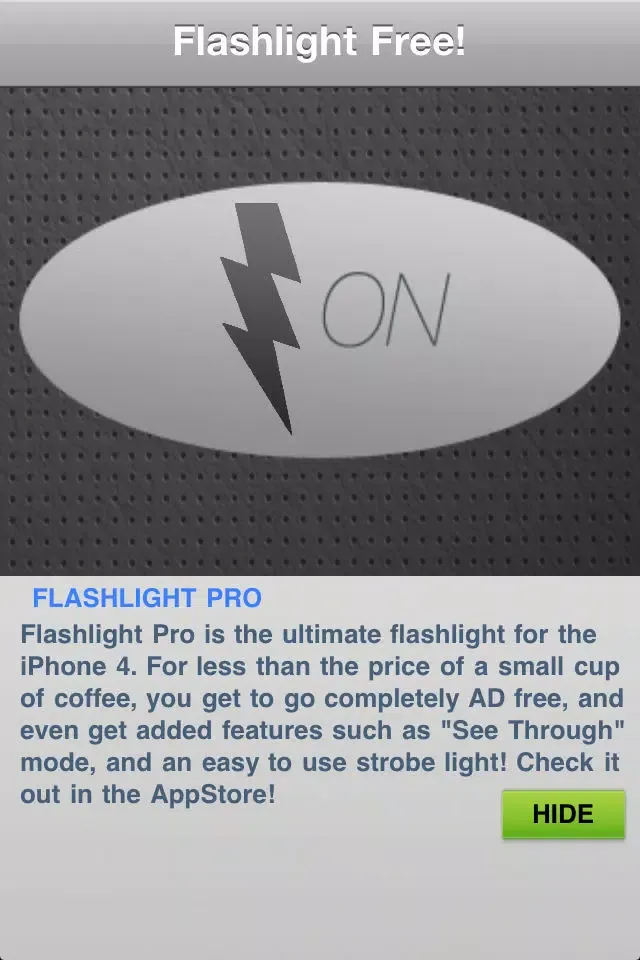 Flashlight FREE for iPhone 4! Screenshots