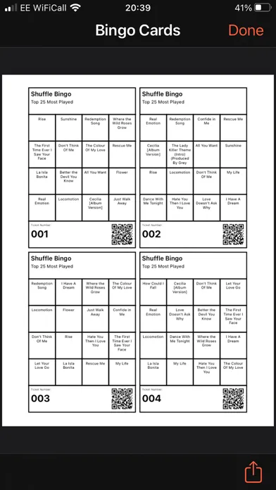 Capturas de tela do Shuffle Music Bingo - Game