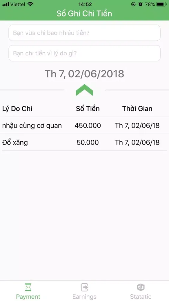 Sổ tay ghi chép thu chi Screenshots