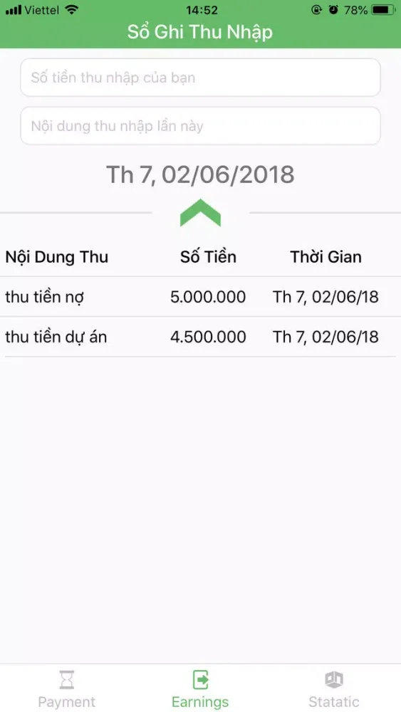 Sổ tay ghi chép thu chi Screenshots