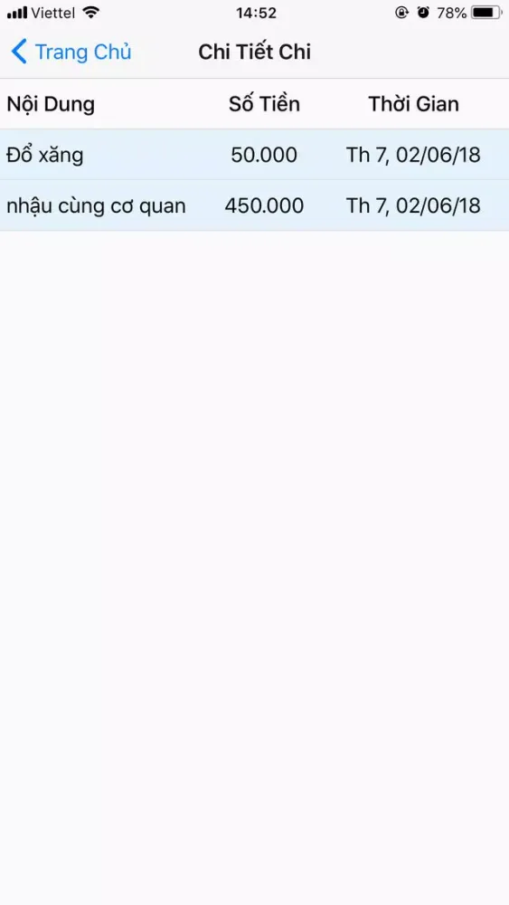 Sổ tay ghi chép thu chi Screenshots