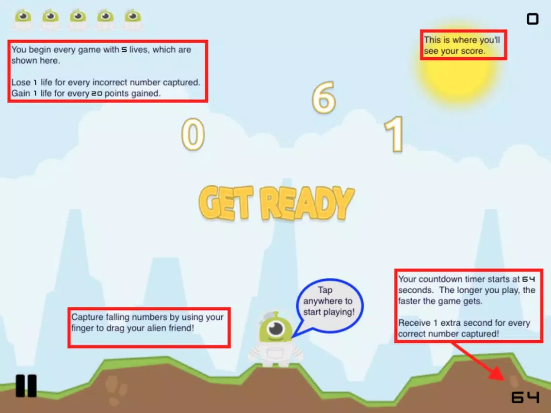Captures d'écran de Even and Odd Numbers with Odd Alien! iPad 