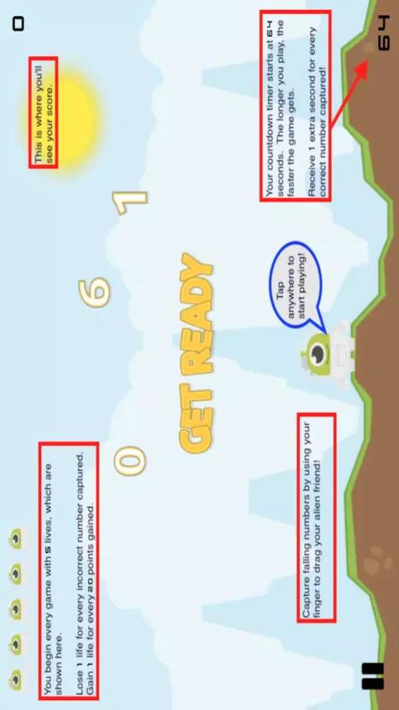 Captures d'écran de Even and Odd Numbers with Odd Alien!