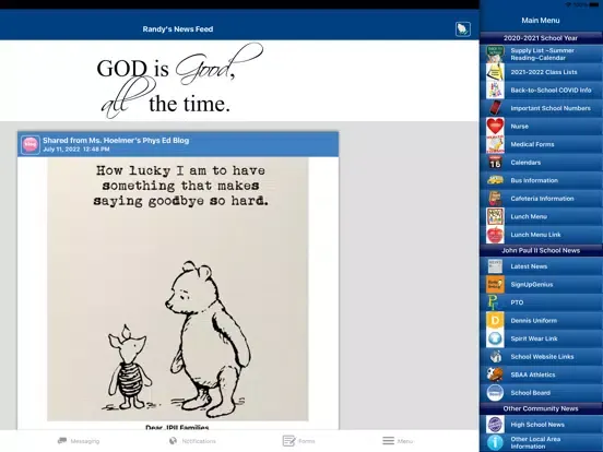 John Paul II School iPad 應用截圖