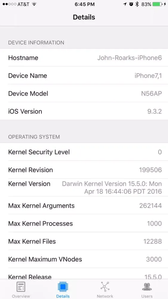 System Information and Statistics Screenshots